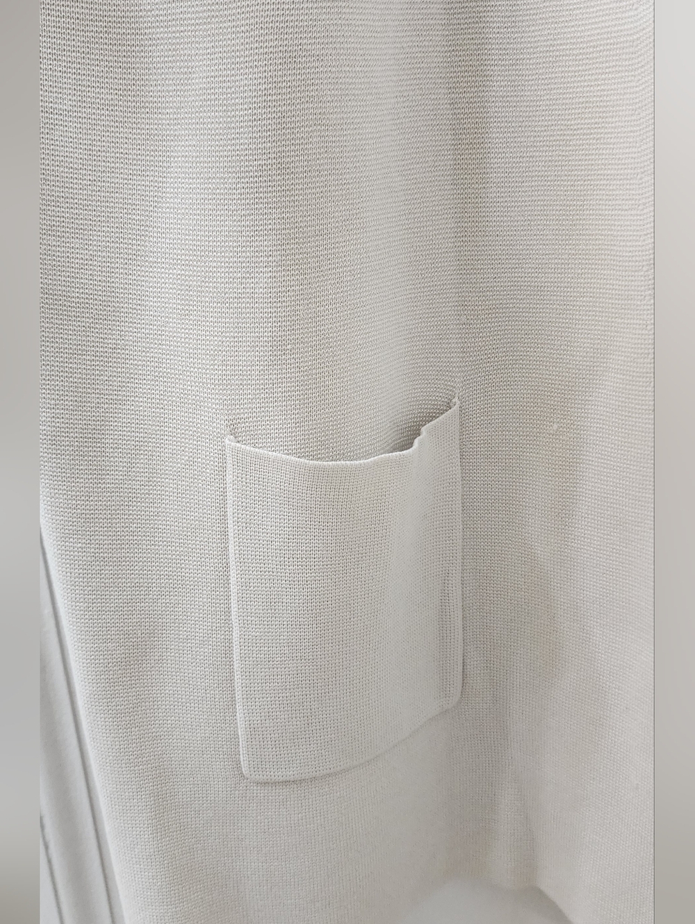Eileen Fisher Open Front Knit Cardigan in Light Gray - Picture 3 of 7